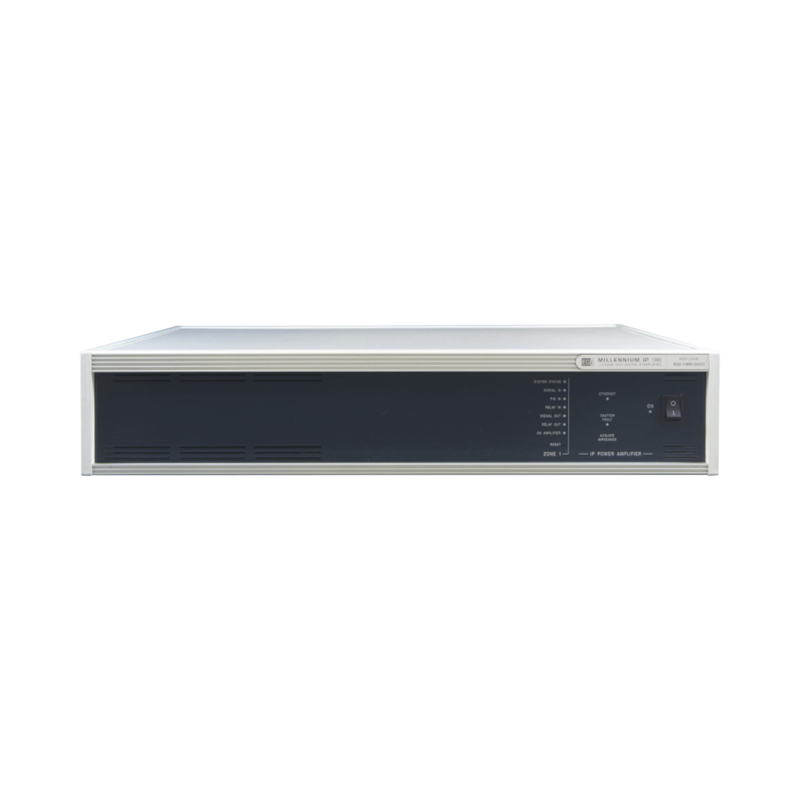 ETAPA DE POTENCIA DIGITAL 1x240W 100V  MILLENNIUM IP CON CONECTIVIDAD IP LAN, SUPERVISON, CALIDAD DE SONIDO HQ PARA 1 ZONA, EN FORMATO RACK 2U