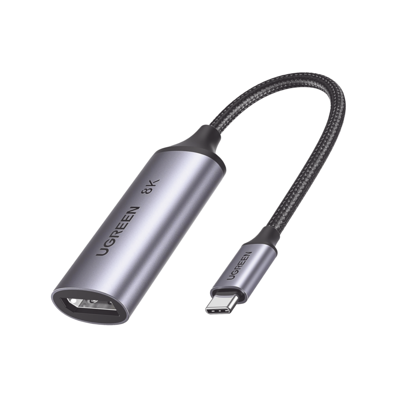 Cable Adaptador USB-C a DP 1.4 | 8K@60Hz | 4K@240Hz | Compatible con Thunderbolt 3 & 4 | HDR | eARC | DTS | Dolby | 3D | ALLM | VRR | Admite Multi-Stream (MST) | Longitud del Cable 10 cm (3.94 Pulgadas) | Caja de Aluminio