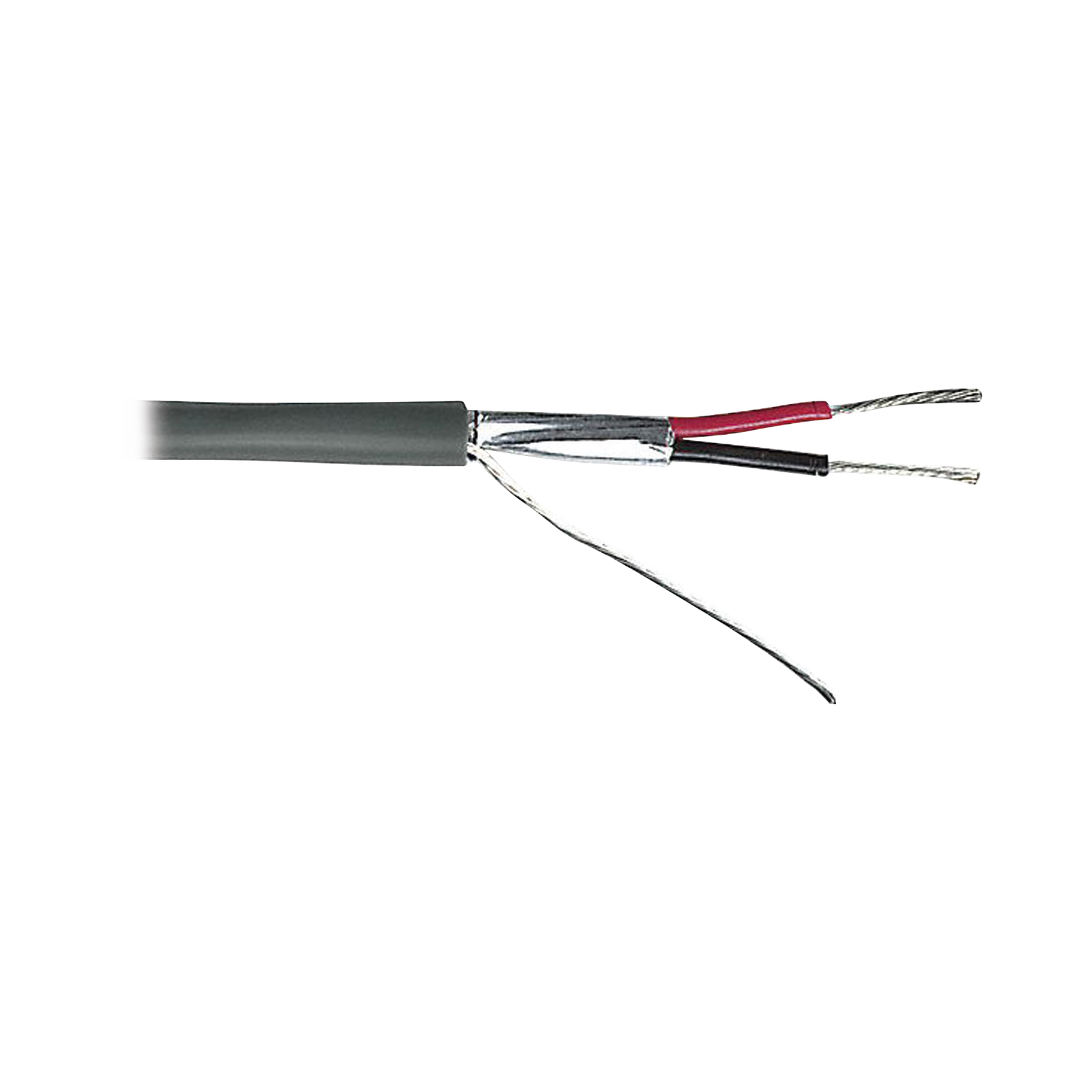 Cable 2 x 18 AWG / Blindado / 305 Metros / Riser / UL / Color Gris / Hecho en México