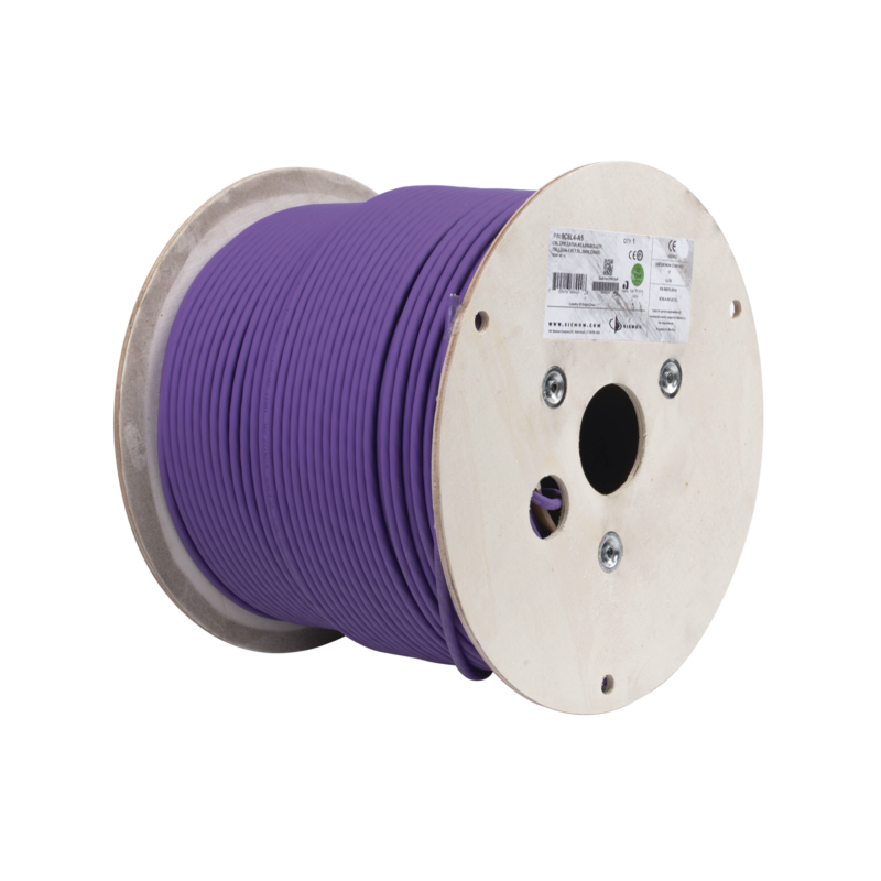 Bobina de Cable U/UTP de 4 Pares, Z-MAX, Cat6A, Soporte de Aplicaciones 10GBase-T, LS0H, Color Violeta, 305 Metros (1000 Pies)