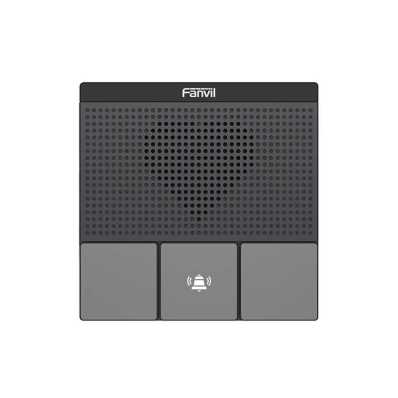 Mini Intercomunicador Wi-Fi para hotelería, hospitales, con diseño elegante, PoE, 3 botones, 1 relevador integrado de salida y entrada.