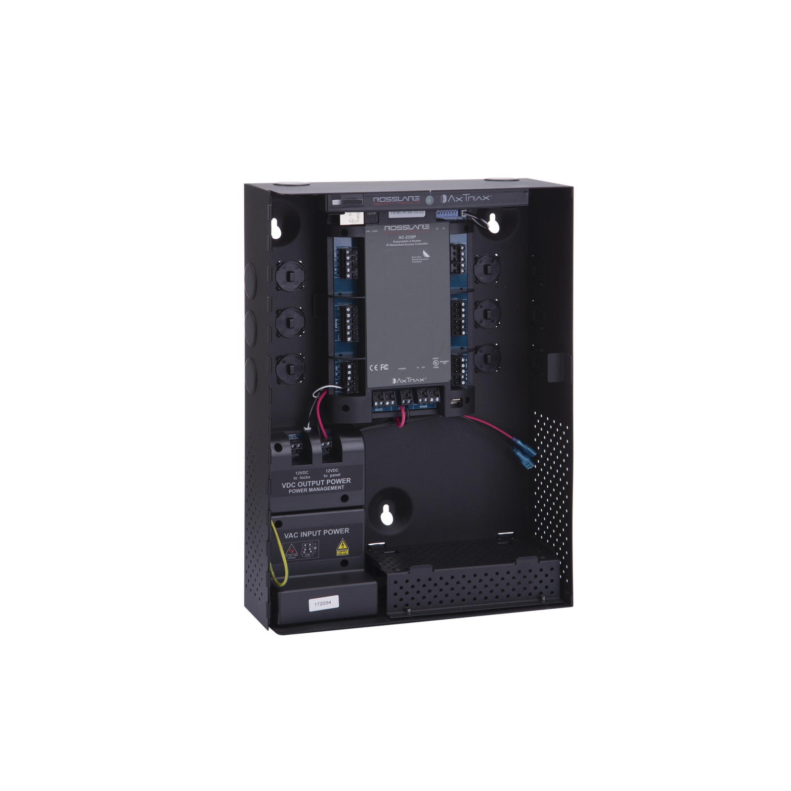 Controlador de Acceso para 2 Lectoras / 30,000 Tarjetas / 20,000 Eventos / Incluye Gabinete y Fuente de Alimentación / Nueva Generación!