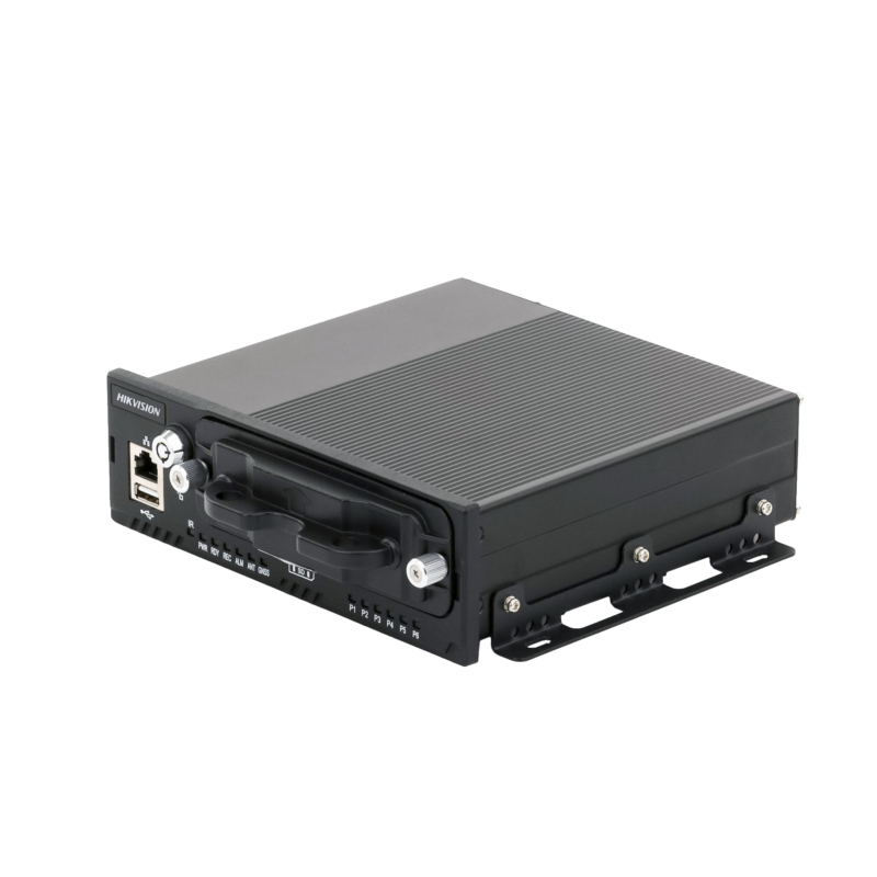 NVR Móvil de 4 Canales de 2 Megapixel / 4 PoE + 4 vía Switch Extendible / 2 Bahías de Disco Duro / Incluye Modulo GPS / conector RJ45