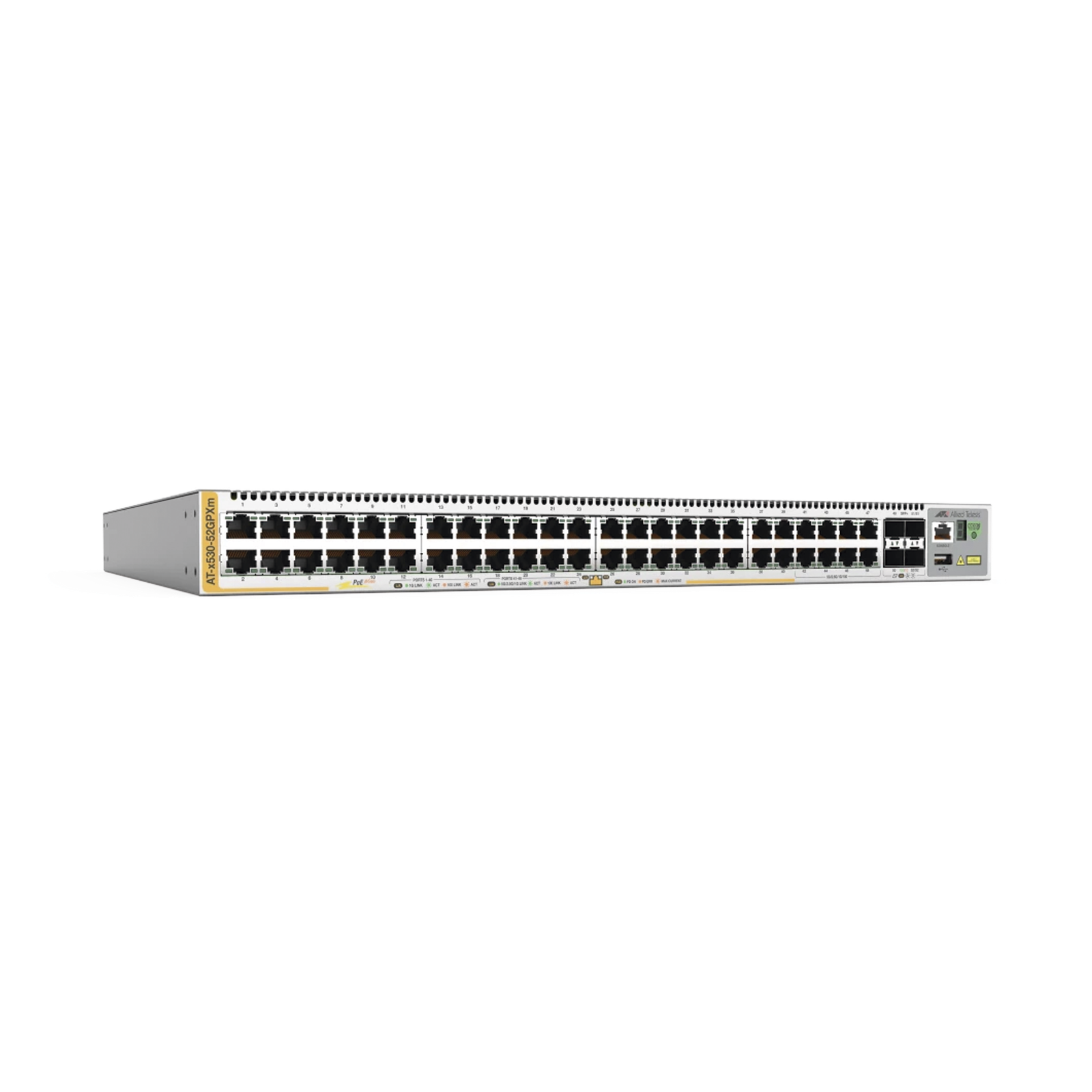 Switch PoE+ Stackeable Capa 3, 40 x 10/100/1000 Mbps + 8 x 100M/1/2.5/5G Multigigabit, 4 x SFP+ 10 G, hasta 720 W, fuente redundante