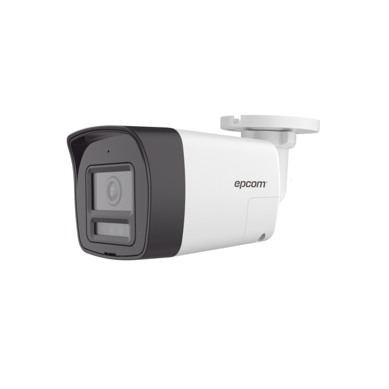 [Audio Bidireccional + Dual Light + ColorVu] Bala TURBOHD 4K (8 Megapixel) / Lente 2.8 mm / 30 mts IR EXIR + 20 mts Luz Blanca / Micrófono y Bocina Integrado / Exterior IP67 / Metal / dWDR