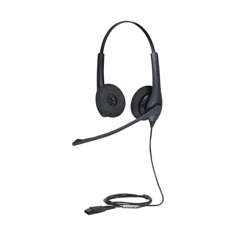 Jabra Biz 1500 Duo, auricular profesional con cancelación de ruido, ideal para contact center con conexión QD (1519-0157)