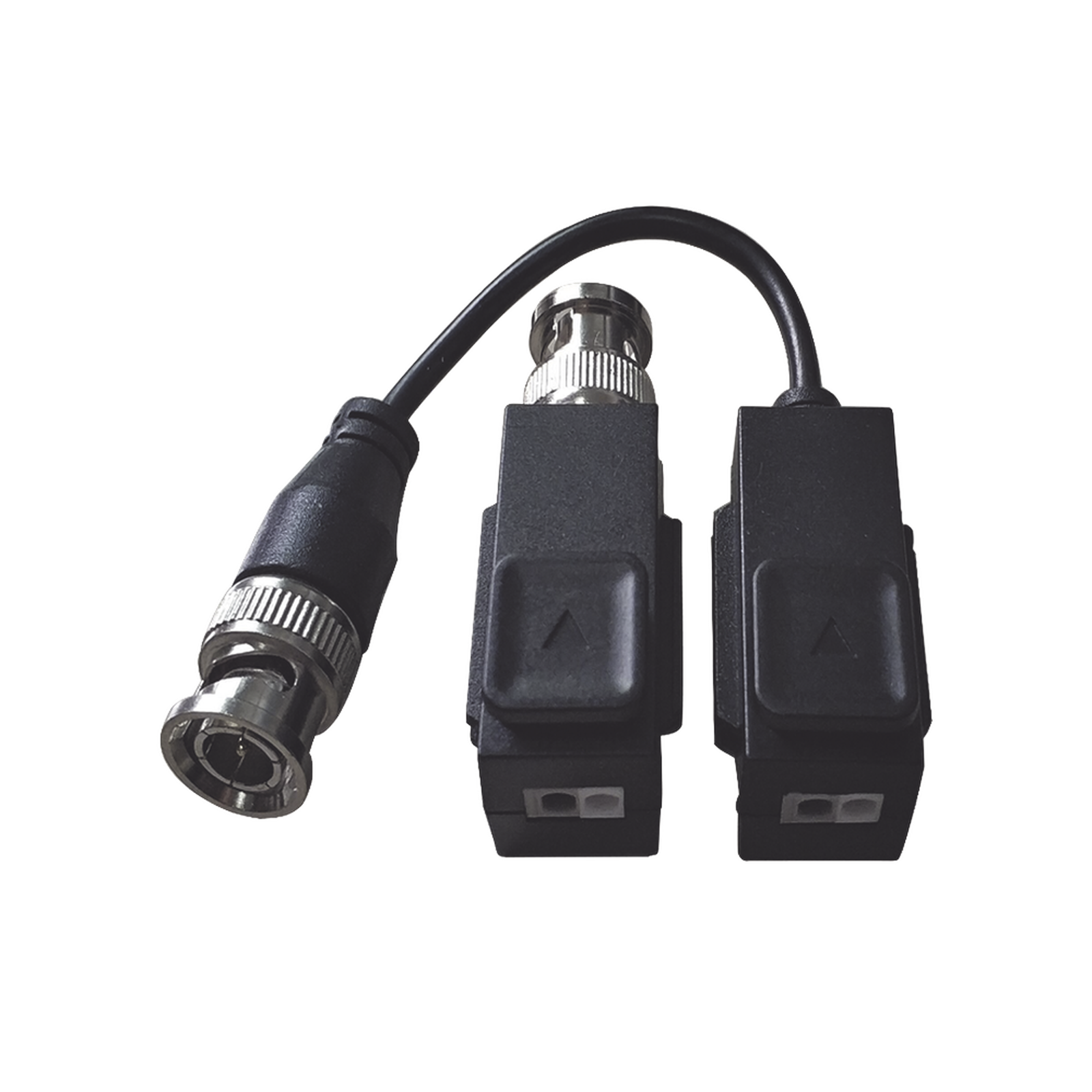 Kit de Transceptor (Balluns) TURBOHD con Boton Push / Hasta 8 MP (4K) / 100% Cobre / Soporta HD-TVI / AHD / CVI / CVBS / Audio por Coaxitron / Datos para Menu de Configurar de Cámaras