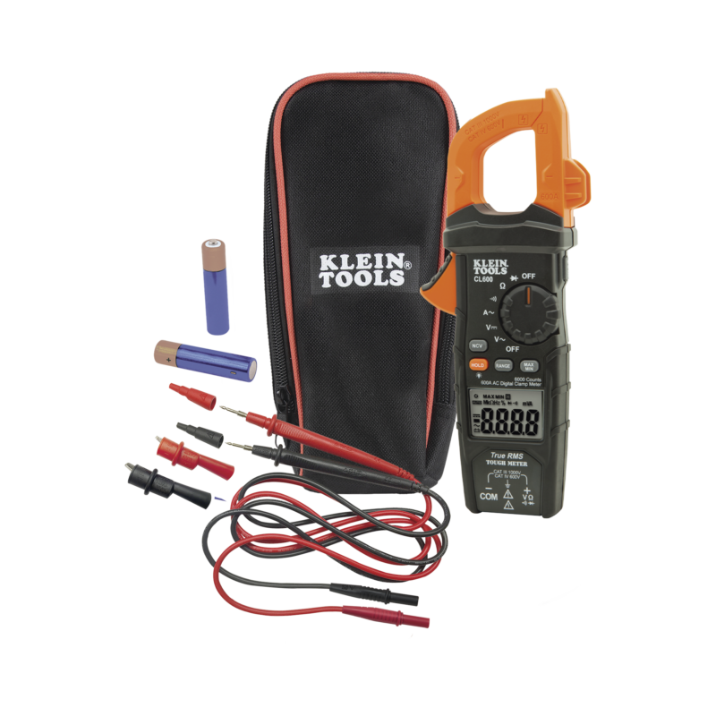 Amperímetro Digital de Gancho con Media Cuadrática Real de Rango Automático de 600 A CA.