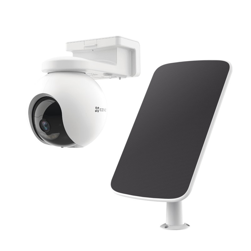 Kit de Cámara de Batería Recargable  y Panel Solar / Wi-Fi / Almacenamiento Gratuito en Memoria Interna de 32 GB / Incluye 1 pieza de CS-HB8 y 1 Pieza de CS-CMT-SOLARPANEL-E