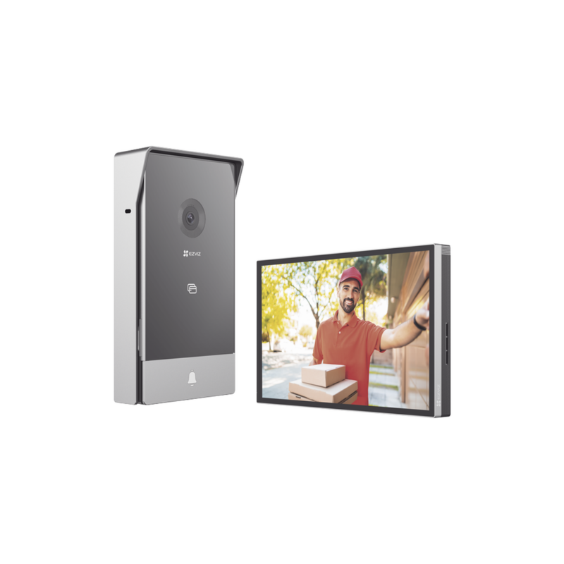Videoportero IP Conexión a 2 Hilos / Con Monitor Wi-Fi para Interior / Frente de Calle  IP65 Uso En Exterior Debe Tener Protección / Cámara 3 Megapíxel / Llamada a la App / Apertura remota  / Apertura de 1 Puerta y un 1 Porton