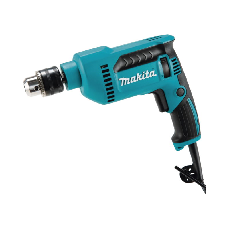 Taladro de 120 Vca con Portabrocas de 1/2", velocidad variable de 0 a 3000 RPM, Potencia 650 W. incluye llave de mandril