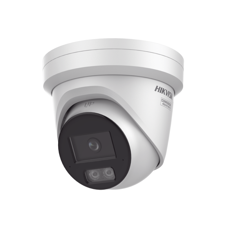 Turret IP 4 Megapixel / Imagen a color 24/7 / Lente 2.8 mm / Luz Blanca 40 mts / Exterior IP67 / Micrófono Integrado / WDR 120 dB / Audio y Alarma / Onvif / MicroSD
