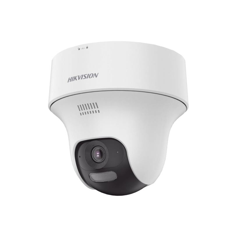 Turret  PT IP 4 Megapixel / Lente 2.8 mm / Dual Light (20 mts IR + 15 mts Luz Blanca) / Wi-Fi / IP54 / dWDR / H.265 / Audio Bidireccional (Micrófono y Bocina) / Micro SD