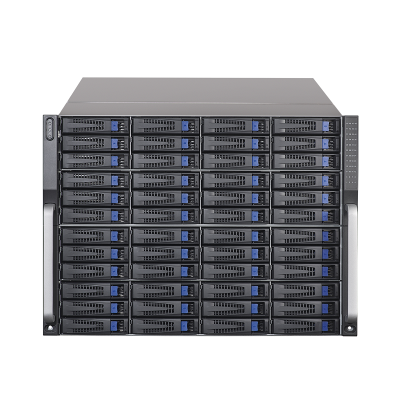Servidor de Almacenamiento Cluster / 48 Bahías de Disco Duro / Controlador Simple / Graba 600 Canales IP / Fuente Redundante