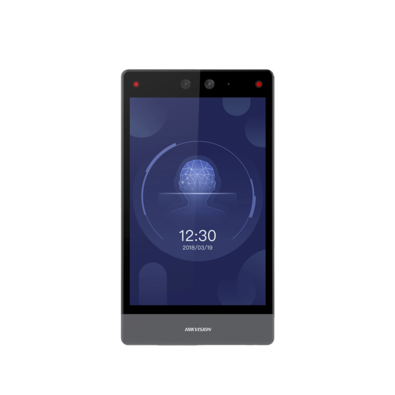 Terminal Facial Min Moe 8" Touch / Delgada y Estética / PoE / 100,000 rostros / Exterior IP65 / Función de Videoportero y Lectura de Códigos QR / Lectura de tarjetas / HIK-IA