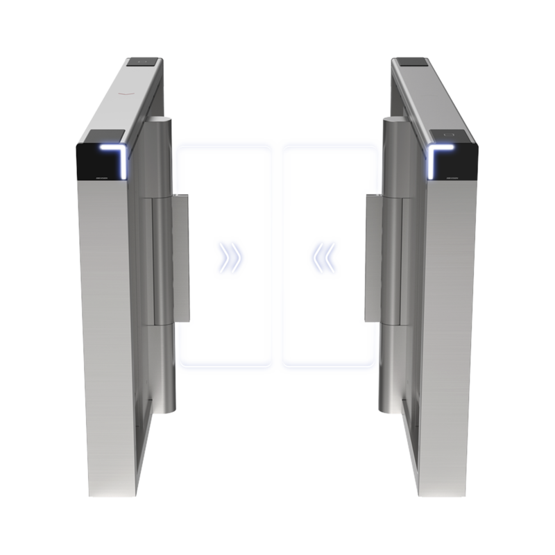 Torniquete Swing PREMIUM / Iluminación LED / 12,000,000 Ciclos MCBF / Incluye Lectores de Tarjeta y Panel de Acceso / 14 Pares de IR / Carril de 90 cms / Compatible con Reconocimiento Facial / Incluye Izquierdo y Derecho
