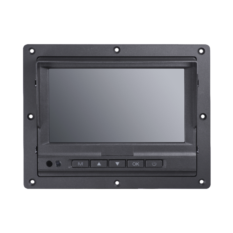 Monitor Táctil (Touch) y Botones de 7" LCD / Compatible con DVR Móvil HIKVISION / Conector Tipo Aviación