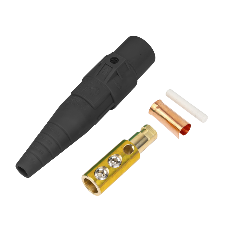 Conector Camlock Macho / 400 Amperes / AC 600V / Sección Cable 50-95 mm² / Abrazadera Compresión / Plástico Ingeniería / Varios Colores