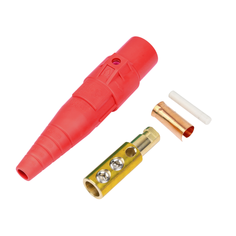 Conector Camlock Macho / 400 Amperes / 600V AC / Sección Cable 50-95 mm² / Compresión por Abrazadera / Plástico Ingeniería / Varios Colores