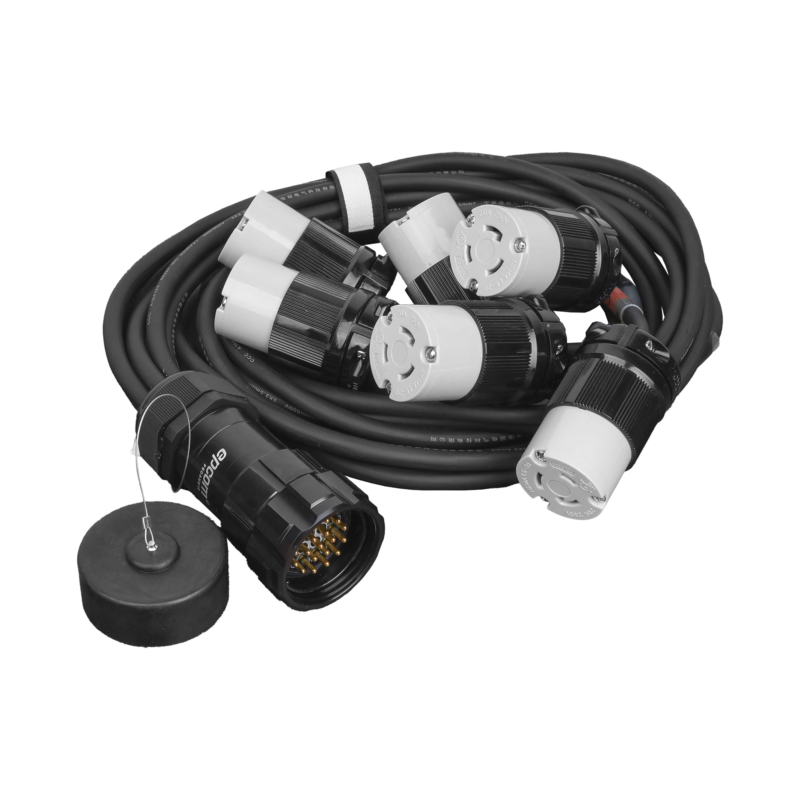 TOMACORRIENTE TIPO SOCAPEX CON DERIVACIÓN A 6 TOMAS TIPO NEMA L6