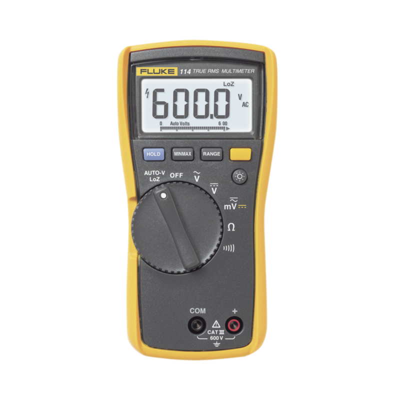 Multímetro Digital Básico para Electricista, Uso con Voltaje Máximo de 600 V y Pantalla LED Retroiluminada
