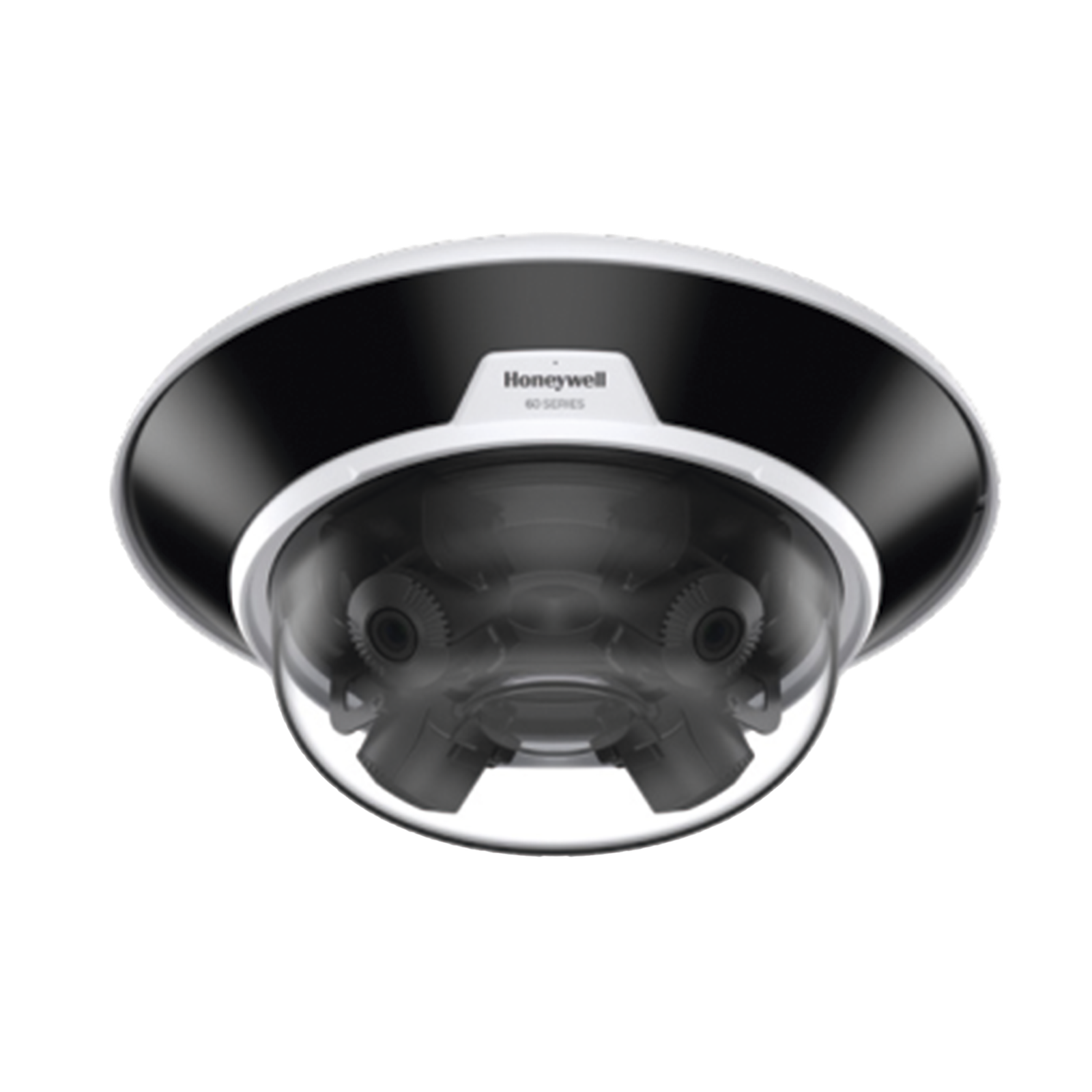 Multisensor IP 20 MP (4 Lentes de 5 MP) / Lentes Motorizados 3.7 a 7.7 mm  / Exterior / IP66 / 30 mts IR / H.265 / IK10 / NDAA / ONVIF / Detección Sabotaje / Movimiento / Audio / PoE+ / Alarmas y Audio I/O / Serie 60 / Honeywell Security