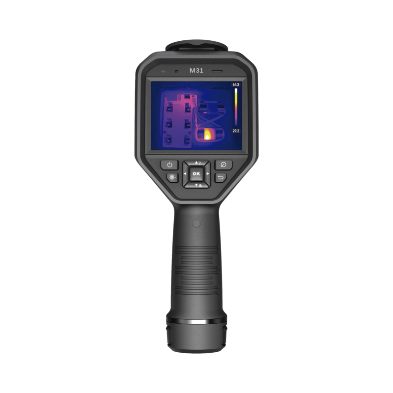 M31 - Cámara Termográfica Portátil Dual / Lente Térmico 9.7 mm (384 x 288) / Lente Óptico (8 Megapixel) / WiFi / IP54 / Ranura MicroSD hasta 64 Gb  / Hasta 5 Horas de Funcionamiento Continuo