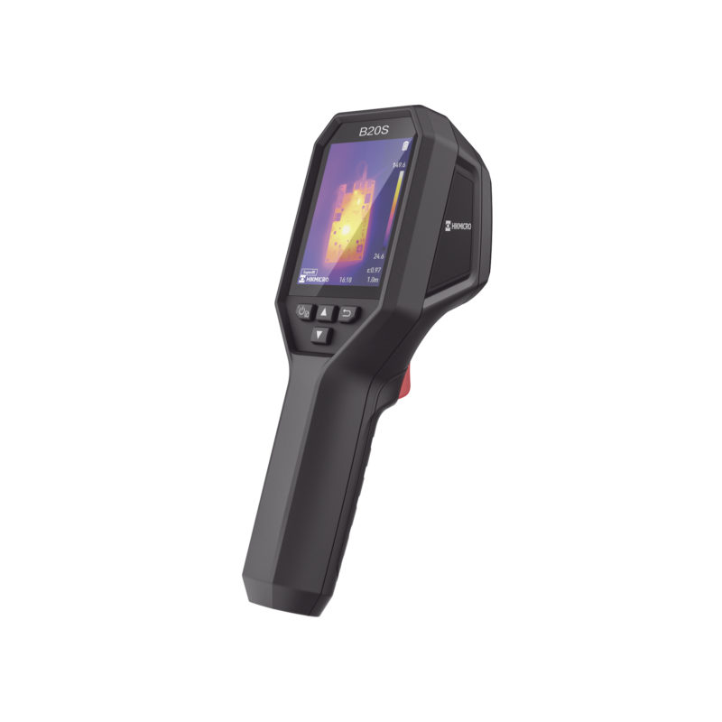 B20S - Cámara Termográfica Portátil / Resolución IR 256 x 192 y Visual 2MP / Rango de -20°C a 550°C / Pantalla LCD 3.2" / SuperIR / Modos Fusión y PIP / Wi-Fi / Memoria 16GB