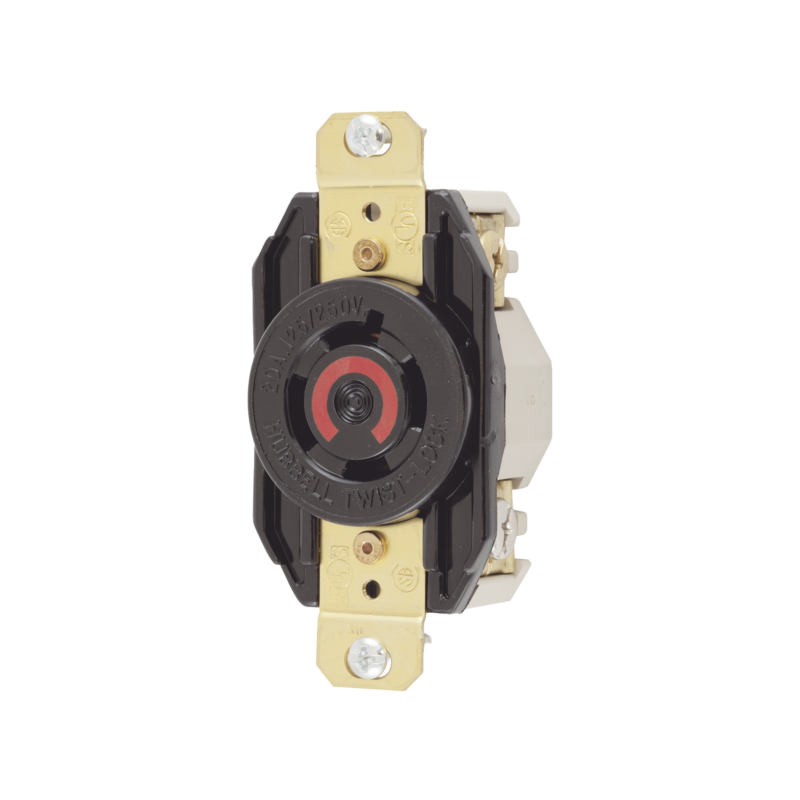 Receptáculo con Bloqueo de Media Vuelta Industrial 20 A 125/250 V CA / 3 Polos 4 Hilos / Nema L14-20R.