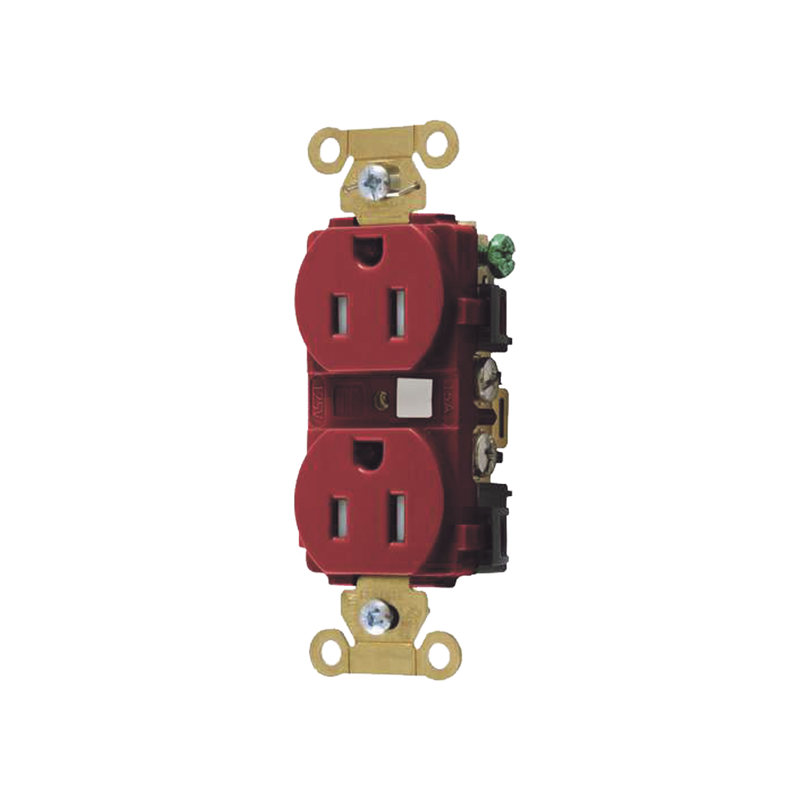 Contacto Duplex 15 A 125 V / A Prueba de Manipulaciones / Nema 5-15R / Color Rojo.