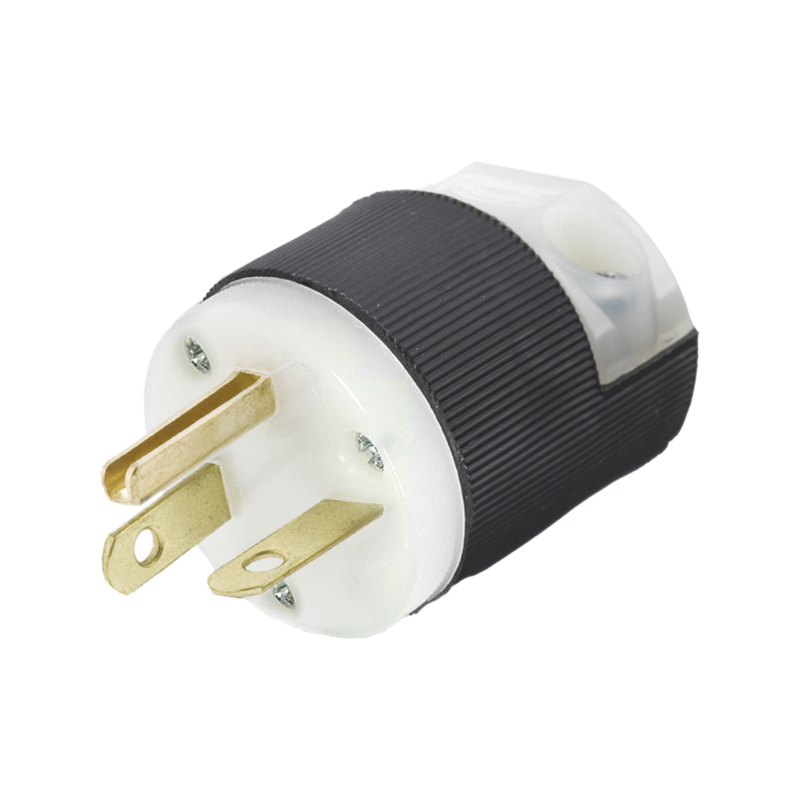 Clavija Entrada Recta/ 20 A 250 V CA/ 2 Polos 3 Hilos/ Nema 6-20 P/Grado Comercial - Industrial.