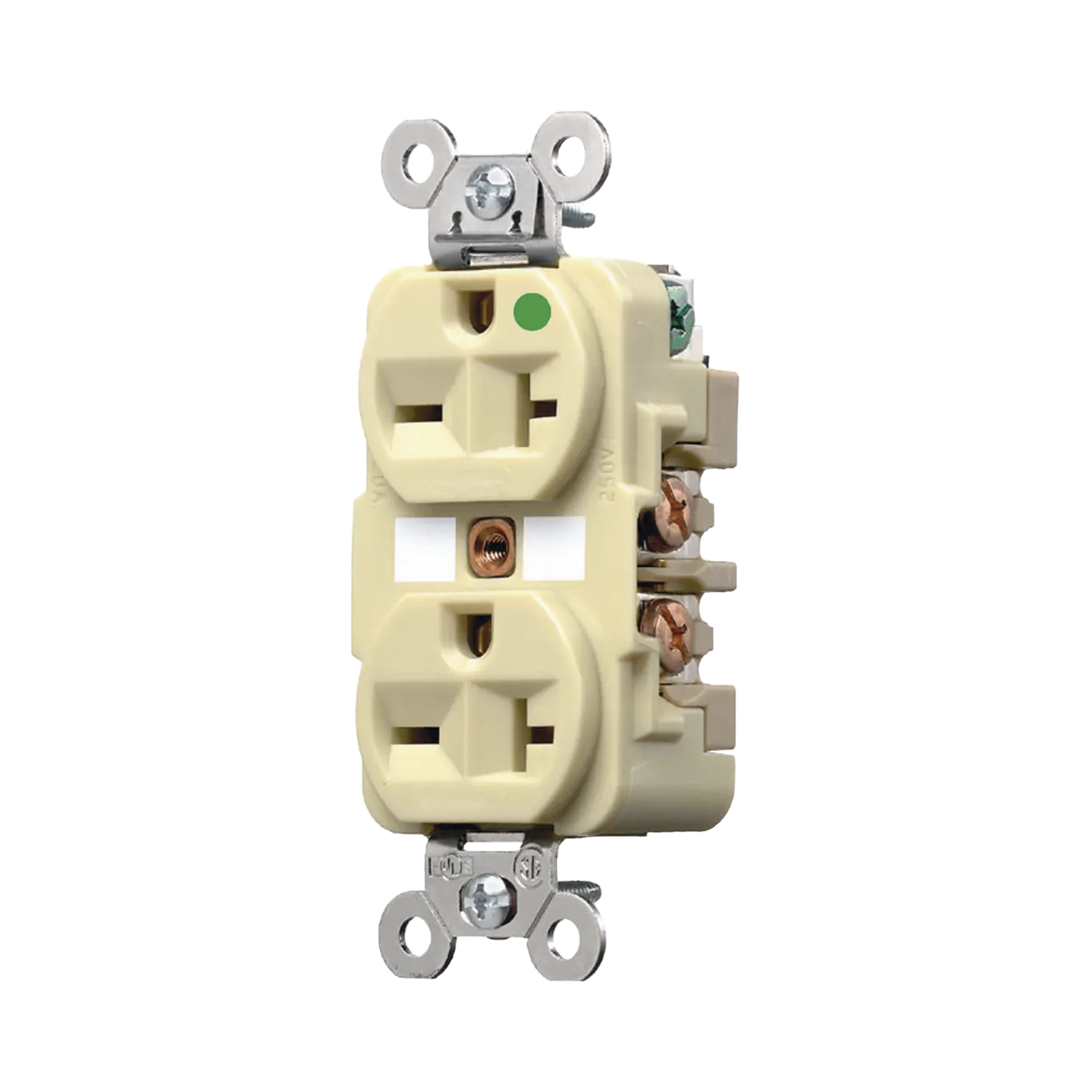 Contacto Duplex de 20 A 250 V CA/ Nema 6-20R / Grado Hospitalario / Color Marfil.