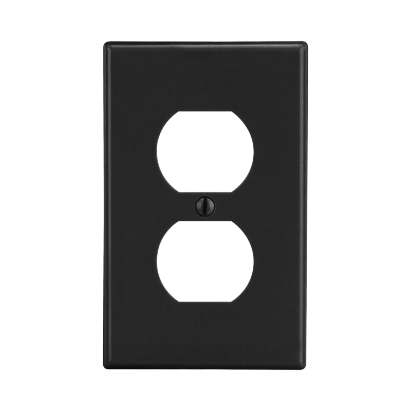 Tapa para Contacto Dúplex Color Negro.