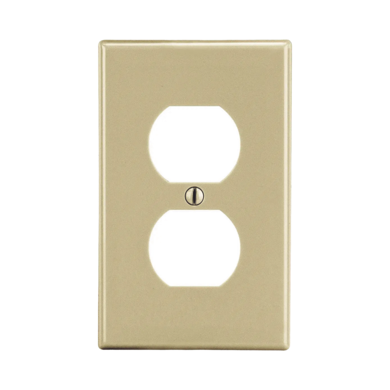 Placa de Pared para Contacto Duplex Color Marfil.