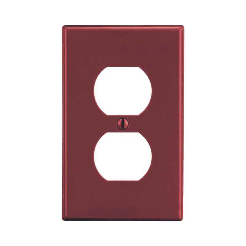 Placa de Pared para Contacto Duplex Color Rojo.