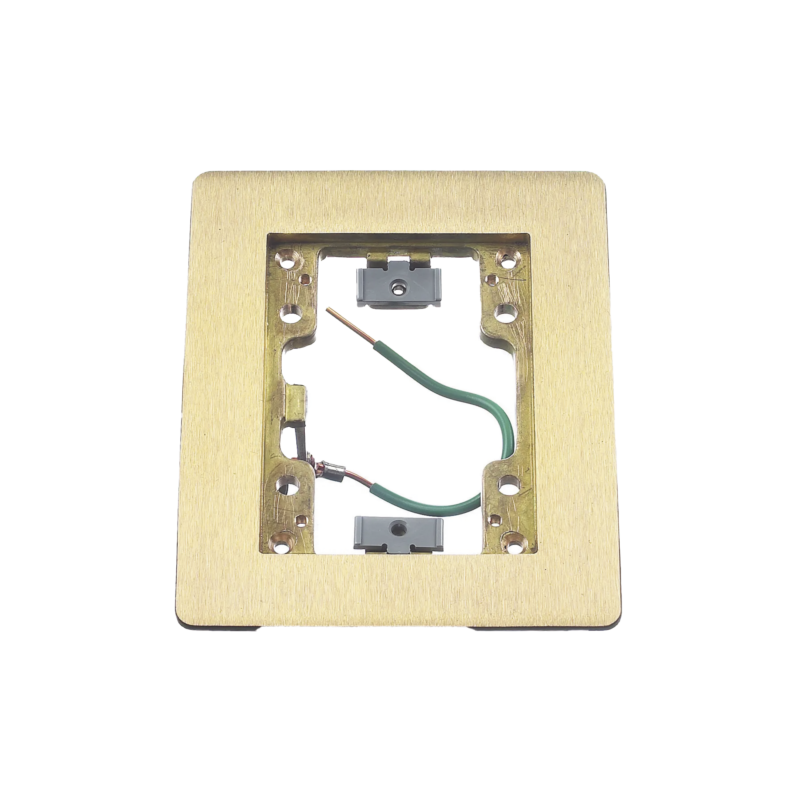 MMARCO D/LATON CEPILLADO P/CAJA D/PISO RECTANGULAR PARA 1 GANG, 6 IN X 4.85 IN.