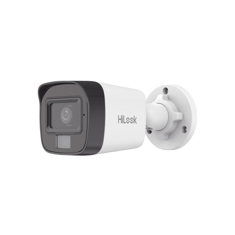 [Dual Light] Bala IP 2 Megapixel (1080p) / Lente 2.8 mm / Ángulo de visión 101° / 20 mts IR + 15 mts Luz Blanca / Micrófono Integrado / ACUSENSE Lite / Exterior IP67 / PoE / dWDR / H.265+ / ONVIF