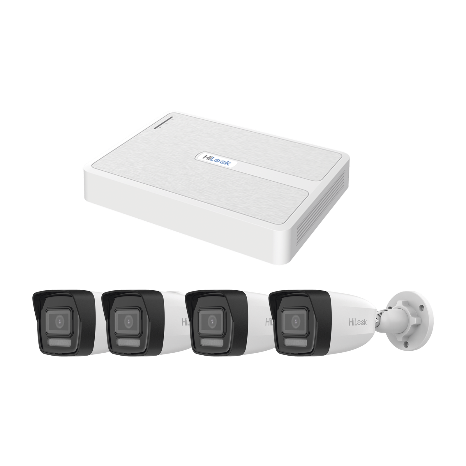 Kit IP 2 Megapixel / NVR de 8 Canales con 8 Puertos PoE / 4 Cámaras IP Bala para Exterior / Micrófono Integrado