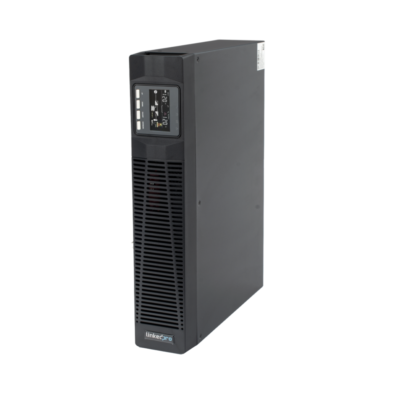 UPS de 1000VA/900W / Topología On-Line Doble Conversión / Entrada y Salida de 120 Vca / Clavija de Entrada NEMA 5-20P / Pantalla LCD Configurable / Formato Rack/Torre / 8 Salidas