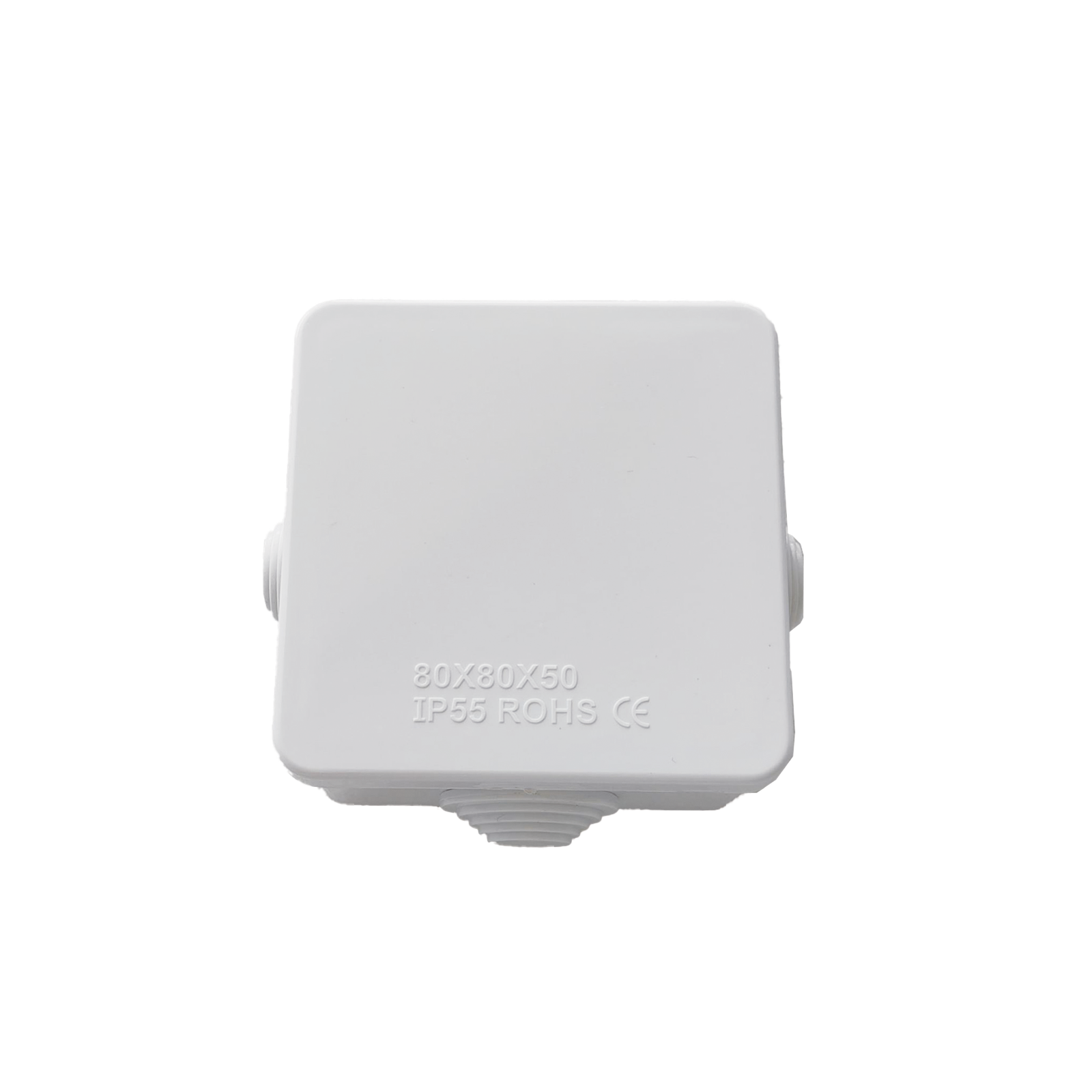 Caja de Conexiones Impermeable IP55 con 4 Entradas, 80 x 80 x 50 mm, para Instalaciones Industriales, Comerciales y Residenciales, Incluye Tornillería para su Instalación