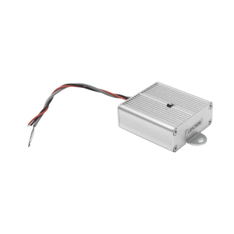 Micrófono omnidireccional, tipo cuadro, con distancia de recepción de 10 - 100 m cuadrados