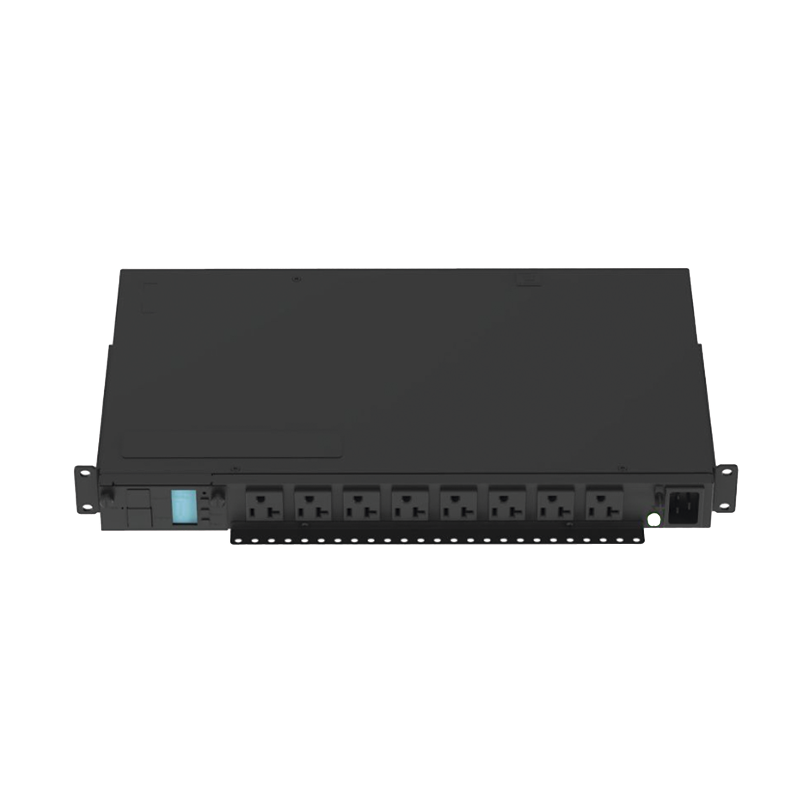 PDU Monitoreable (MI) para Distribución de Energía, Enchufe de Entrada NEMA 5-15P, Con 8 Salidas 5-20R, Horizontal 19in, 120 Vca, 15 Amp, 1UR