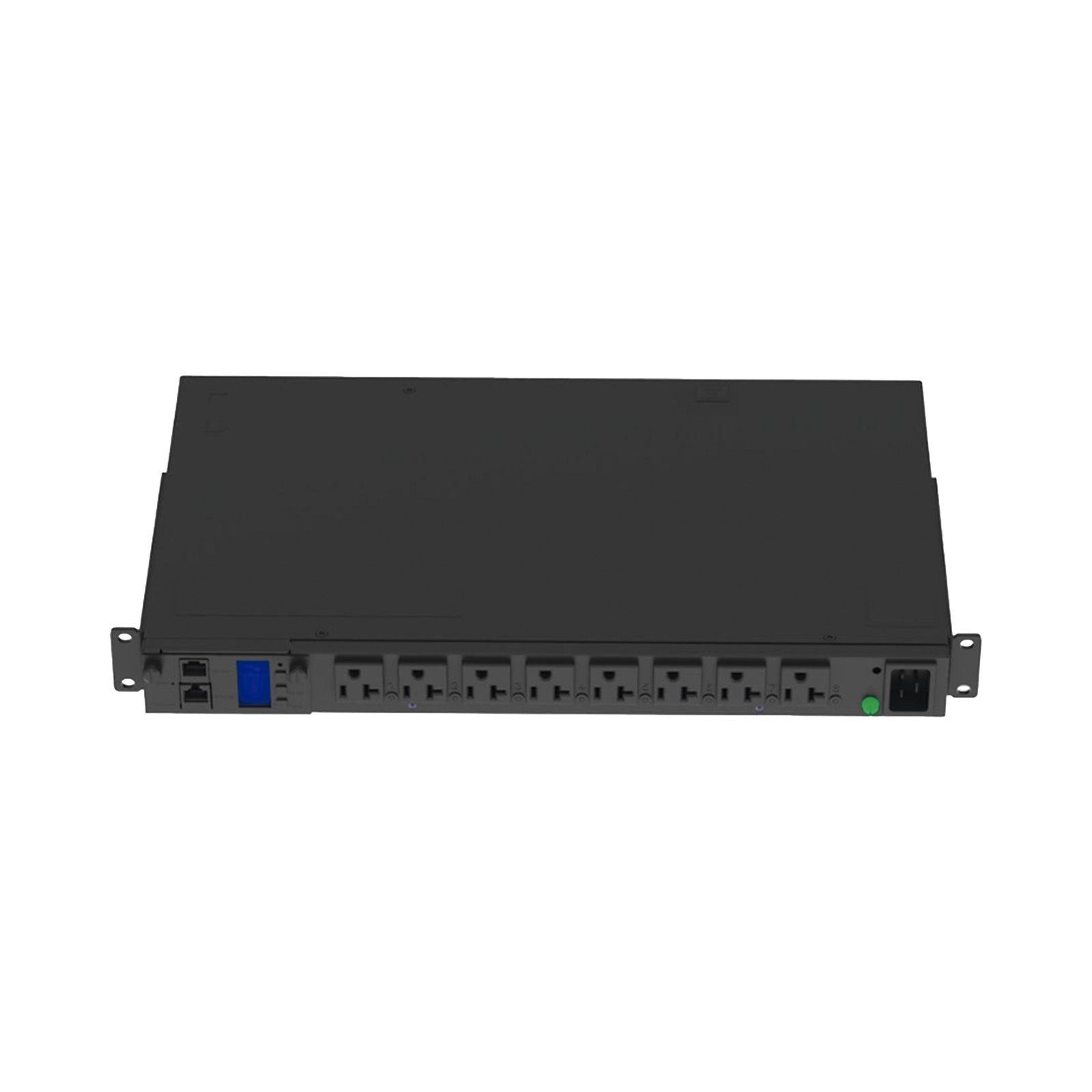 PDU Switchable y Monitoreable por Toma (MS) para Distribución de Energía, Enchufe de Entrada NEMA L5-20P, Con 8 Salidas 5-20R, Horizontal 19in, 120 Vca, 15 Amp, 1UR