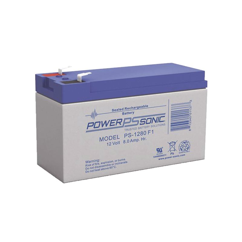 Batería 12V, 8AH, Para Respaldo, Tecnologías AGM/VRLA, 5 Años Vida Útil, Terminales F1, Reconocida UL