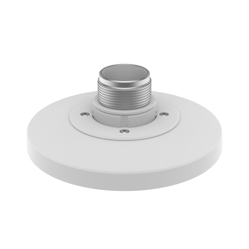 Adaptador tipo plato para Cámara tipo domo Hanwha, necesario para usar accesorios de pared o techo, verificar lista de compatibilidad