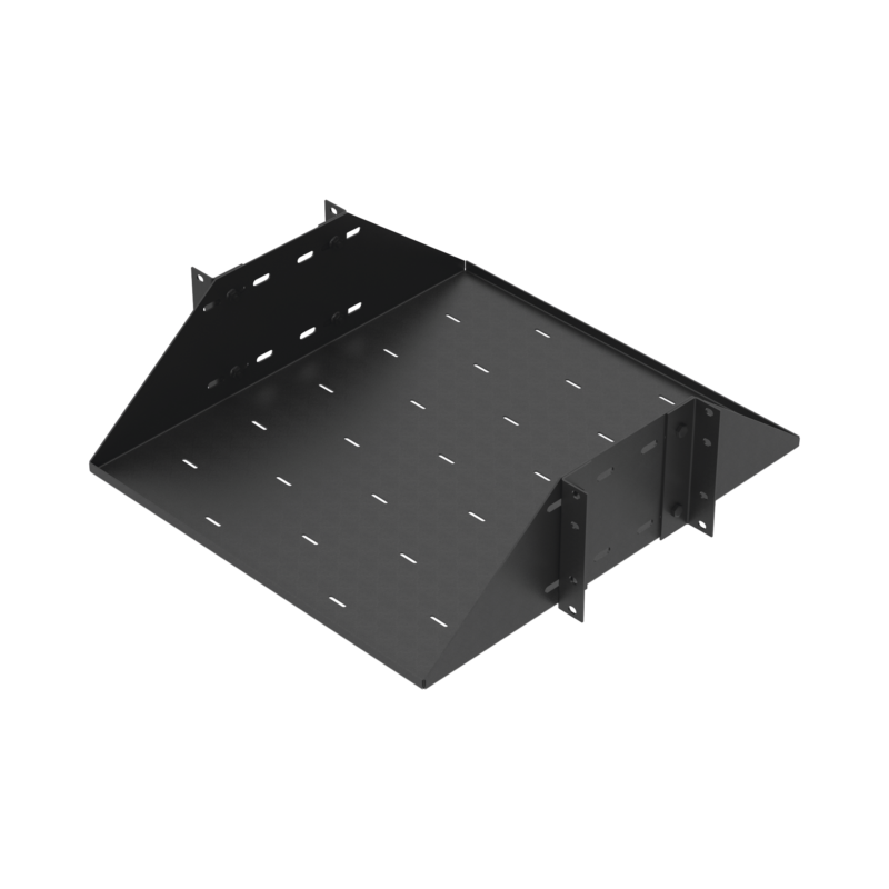 Charola para Soportar Equipos en Rack de 19", Profundidad Ajustable hasta 484 mm. 150 Kg  de Carga, Compatible con Racks de Doble Perforación, 3U