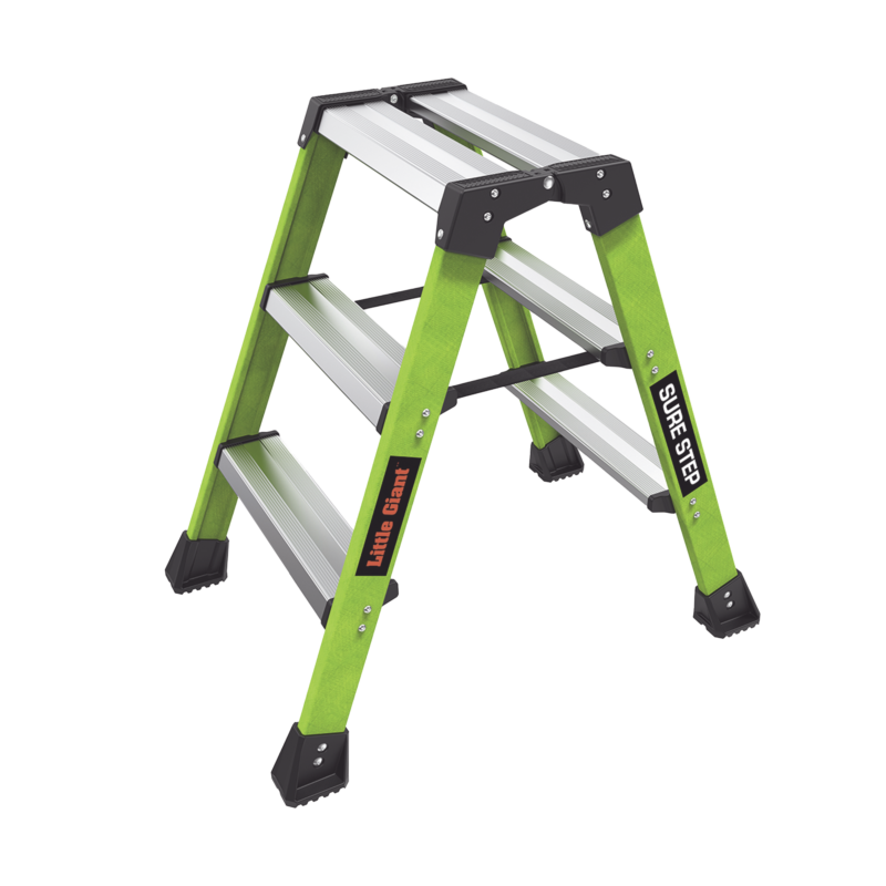 Escalera Plegable 2 Peldaños de Fibra de Vidrio / Tamaño 66 cm ( 2' 2").