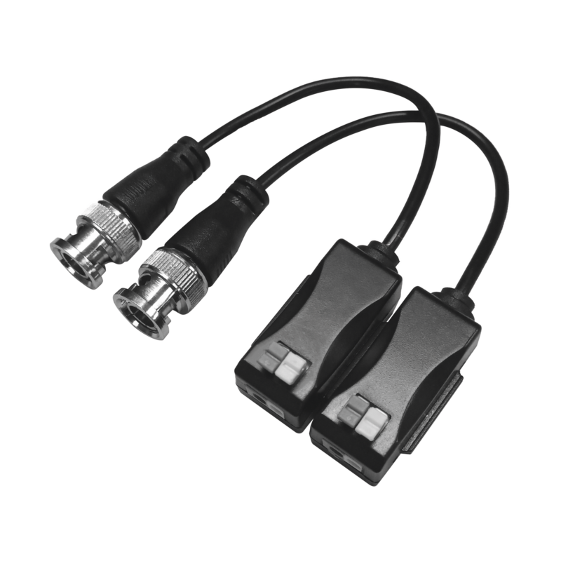 Kit de Transceptores (Baluns) con Terminal PUSH SUPERIOR PIG TAIL en ambos conectores, Resolución 4K , Cable flexible COAXIAL Blindado / COAXITRON / AUDIO POR COAXITRON /Conector 100% COBRE / Calidad PREMIUM