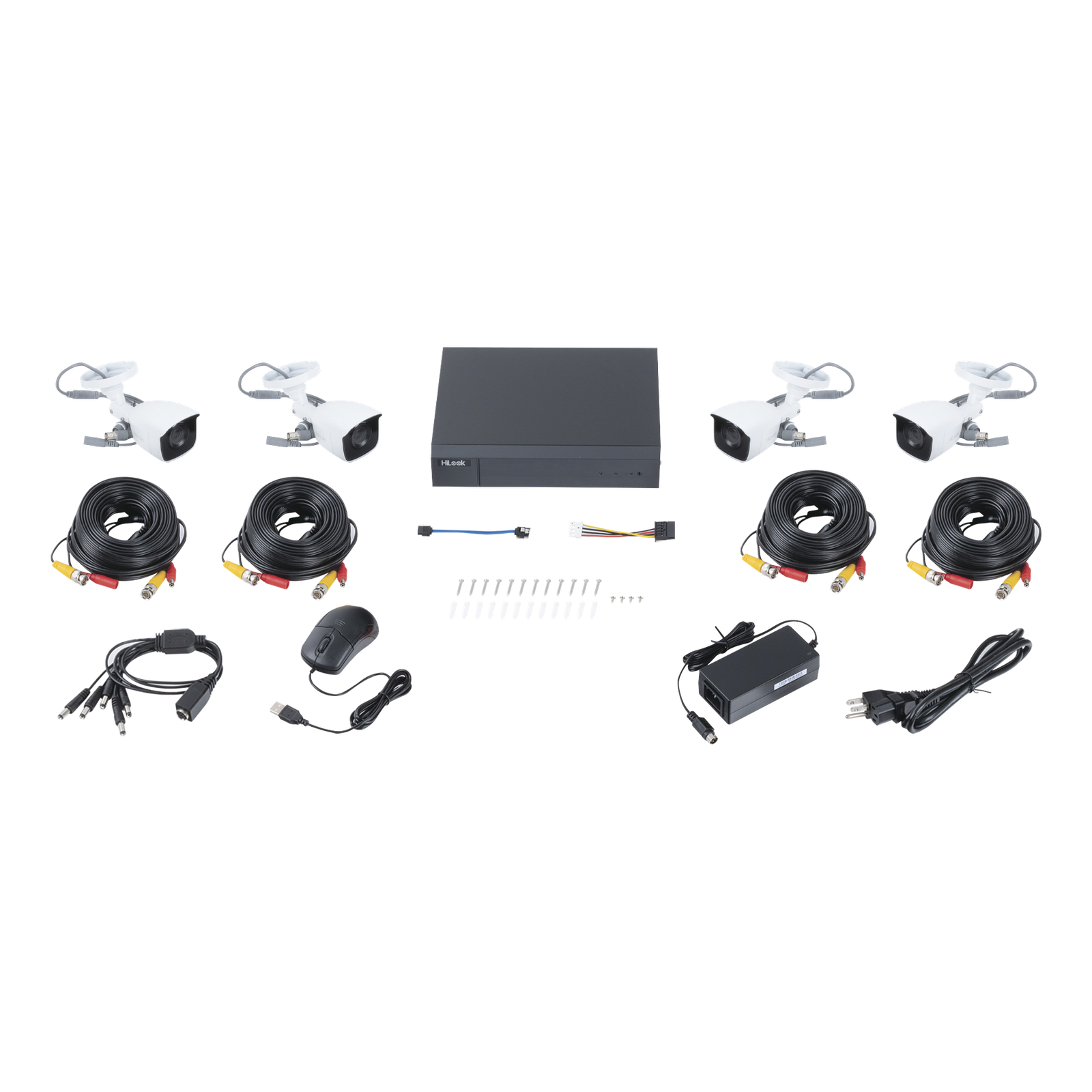 KIT TurboHD 1080p / DVR 4 canales / 4 Cámaras Bala de Metal / H.265+ / 1 Fuente de Poder Profesional / Accesorios de Instalación - Image 3