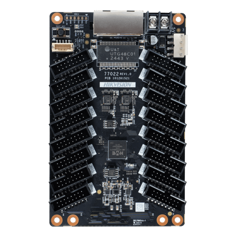 Tarjeta Receptora 16 Puertos / Carga Máxima 512×512 Píxeles / 16 Bit Nivel de Gris / Corrección de Cromaticidad Punto a Punto / Ajuste Gamma RGB Independiente / Compatible con 3D